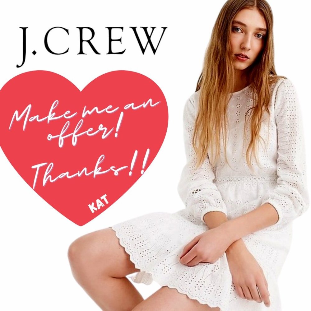 NWT J. Crew Flutter Eyelet Dress Size 4 SOLD OUT!!
